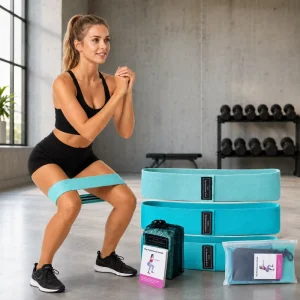 Fabric Resistance Bands Set Light Medium Heavy Non Slip Hip Booty Glute Bands for Exercise Women OEM