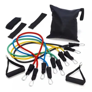 Factory 11-Piece Stackable Resistance Exercise Band Set