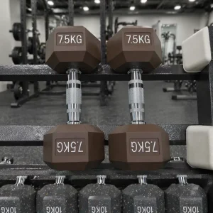 Factory 25kg 55lb Cast Iron Adjustable Dumbbell Set Large Free Weights Fitness Dumbbells Pair Home Gym Hex Shape Rubber Custom