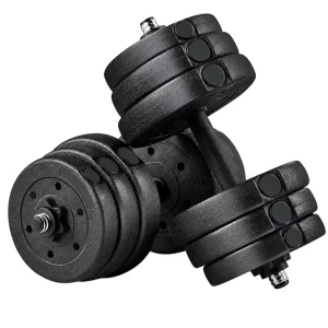 Factory Adjustable Cement 20KG Dumbbell Set Weight Plates Star Shape Spin Lock Collars Home Gym Bodybuilding Strength Training