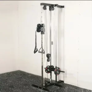 Factory Adjustable Double Pulley System Steel Wall-Mounted Pulldown Machine for Home Gym Cable Training