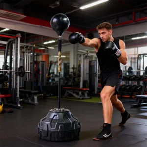 Factory Boxing Training Adjustable-Size Standing Heavy Punching Bag, ABS/PU, Heavy-Duty