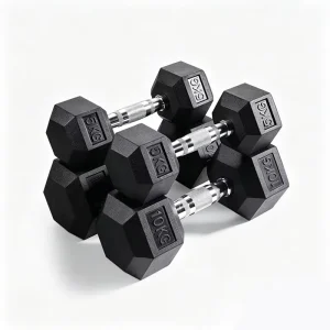 Factory Cast Iron Hexagonal Coated Dumbbells Durable Anti-Slip for Arms Body and Legs Workout Unisex Home Fitness