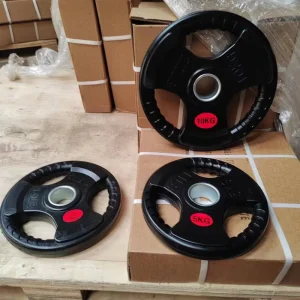 Factory Cast Iron and Rubber Bumper Plates, 5-25kg, for Commercial Barbell Gym Equipment