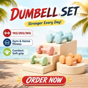 Factory Colorful Hex PVC Dumbbell Set for Home Gym Weight Lifting and Training