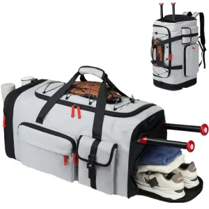 Factory Custom 80L 70L Large Weekend Travel Bag with External Racket System Multifunctional Sport Travel Duffle Rucksack
