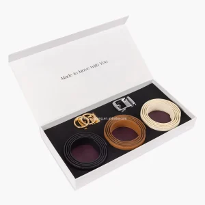 Factory Custom Boxing Belt Luxury Belt Boxes Magnetic Closure Gift Box for Retail Display Wedding Event and Brand Packaging