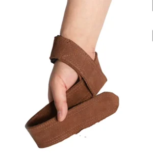 Factory Custom Cowhide Leather Weightlifting Wrist Straps Gym Powerlifting