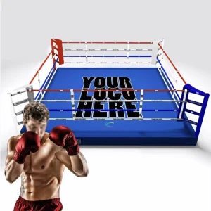 Factory Custom Multi-Size 12-Foot Steel-Frame Platform Boxing Ring, Customizable Color