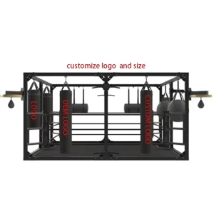 Factory Custom Multifunctional MMA Cage Boxing Ring with Hanging Bag for Wrestling Training