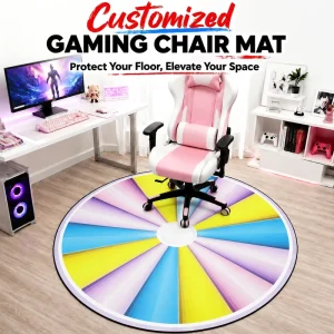Factory Custom Round Gaming Chair Mat with Private Label Support for Esports Brand and Gaming Distributors
