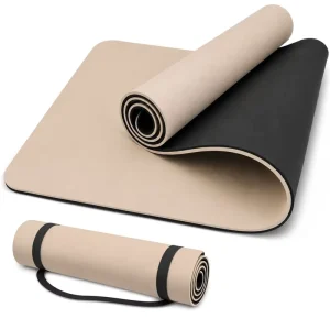 Factory Customize Size Color Double Layer TPE Yoga Mat Anti Slip Easy To Clean Fitness Exercise Mat For Training