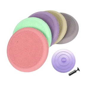 Factory Customized Inflatable Massage Wobble Stability Cushion Balance Disc Pad for Yoga Fitness and Posture Training