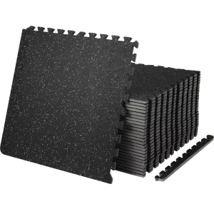 Factory Direct 0.56 in Anti-Slip Interlocking Foam Gym Floor Tiles for Equipment and Garage