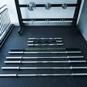 Factory Direct 20kg 2000lb Gym Stainless Steel Barbell, Black Hard Chrome