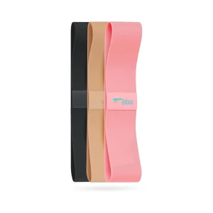 Factory Direct 3-Pack Elastic Exercise Bands for Strength Training, Wrists, Legs and Glutes