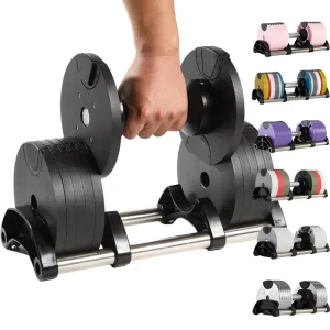 Factory Direct Black Iron Steel Adjustable Dumbbell Set 100lb Free Weight