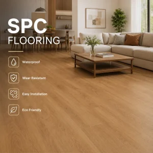 Factory Direct Click Lock Flooring Real Wood Grain High Gloss 8mm 12mm SPC Flooring for Indoor Decoration