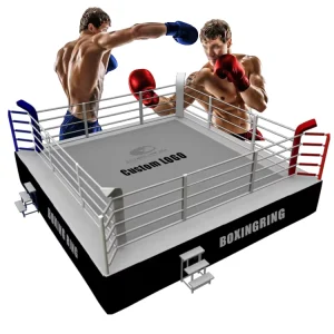 Factory Direct Custom Multi-Size Steel Frame Boxing Ring with Platform Pads for Gym Use