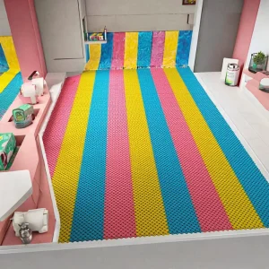 Factory Direct Eco-Friendly Anti-Slip PVC Puzzle-Pattern Bath Mat with Easy Drainage for Toilet Hotel Water Park