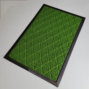 Factory Direct Embossed Anti-Slip Rubber Door Mat Wear-Resistant Office Square Design