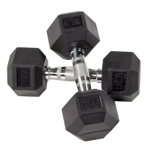 Factory Direct Free Weight Gym Dumbbells ASJ-P014 Hex Rubber Dumbbells