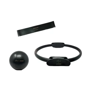 Factory Direct Home Pilates Essentials Kit with Exercise Ball and Resistance Bands for Core Strength and Stability