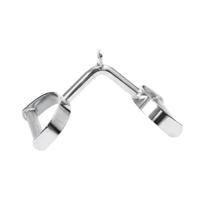 Factory Direct NT025 Chromed Steel Solid V-Shaped Double-Handle Tricep Bar, 3kg, 25.4mm