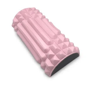 Factory Direct OEM ODM Custom Logo TPE Half Round Foam Roller with Anti-Roll Base for Deep Tissue Massage Yoga
