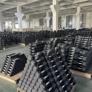 Factory Direct Rubber-Coated Hex Dumbbells for Commercial Gym Use