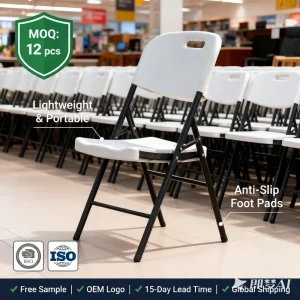 Factory Direct Sale BSCI Certified Plastic Foldable Chairs Event Seating