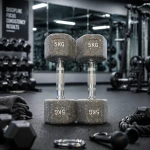 Factory Direct Sale Custom Rubber+Cast Iron Dumbbells Muscle Lbs