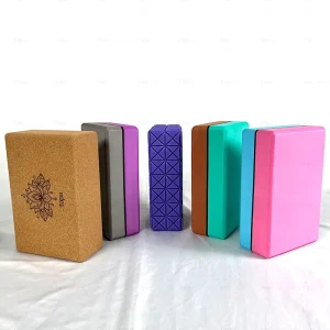 Factory Direct Sale Custom Yoga Blocks Drop Shipping Service Bulk Yoga Blocks Cork EVA TPE High Quality