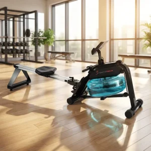 Factory Direct Sell Household Fitness Water Resistance LCD Display Foldable Rowing Machine