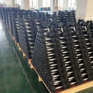 Factory Direct Selling Gym Custom Dumbbells Rubber Hex Dumbell Set Free Weights for Commercial Use