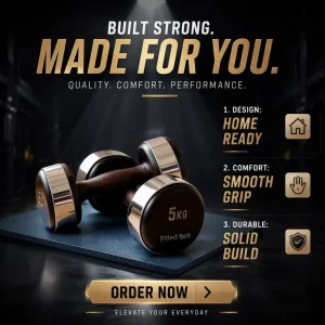 Factory Direct Stainless Steel and Black Walnut Dumbbells for Home and Gym Workout