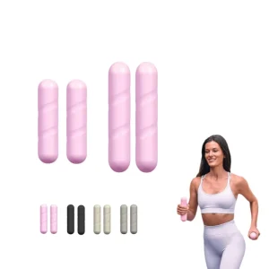 Factory Direct Supply Anti Slip Yoga Pilates Silicone Dumbbell Bar with Hand Pattern