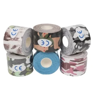 Factory Direct Supply Camouflage Cotton Kinesiology Elastic Bandage Tape for Sports