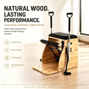 Factory Direct Supply Wunda Chair, Solid Wood, Pilates Stability and Yoga Training Equipment