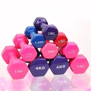 Factory Direct Vinyl Neoprene PVC Hex Dumbbells for Women