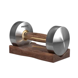 Factory Direct Walnut-Steel Dumbbell for Home Gym Use