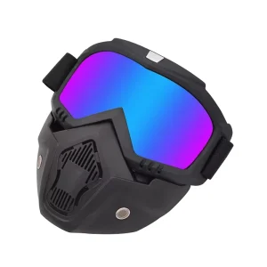 Factory Direct Windproof Detachable Motorcycle Full-Face Helmet Goggles for Cycling, ATV and Motocross