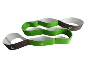 Factory Direct Yoga Stretching Strap, 8-10 Loops, High-Elastic Polyester, Medium Resistance