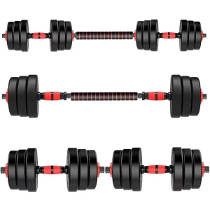Factory Eco-Friendly Cement Dumbbell, Barbell & Kettlebell Set with Curl Bar