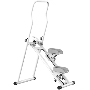 Factory Foldable Vertical Stair Climber Metal Frame Adjustable Incline Stepper Machine with Handrail LCD Counter Anti-Slip Pedal