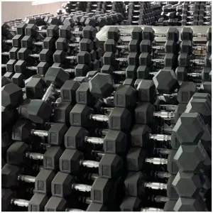 Factory Free Weight Dumbells Gym Rubber Hex Hexagon Dumbbell Set LB Buy Online