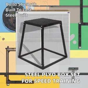 Factory Gym Equipment Speed Training Plyometric Platform Jump Exercise Steel Plyo Box Set