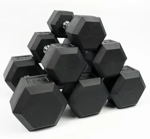 Factory Hex Dumbbell 5kg 10kg 15lb 20lb Rubber-Coated Fixed Weights for Gym Fitness
