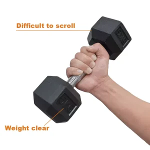 Factory Hex Dumbbell Set Rubber Coated Solid Cast Iron Free Weights for Home Gym Strength Training