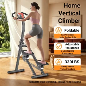 Factory Home Use Vertical Stair Climber Exercise Machine with Foldable Design and 150 kg Capacity